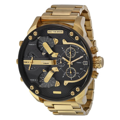 Diesel Gents Watch Gold Plate over Stainless Steel DZ7333 Back in Stock!