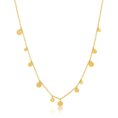 Ania Haie Geometry Mixed Discs Necklace - Gold