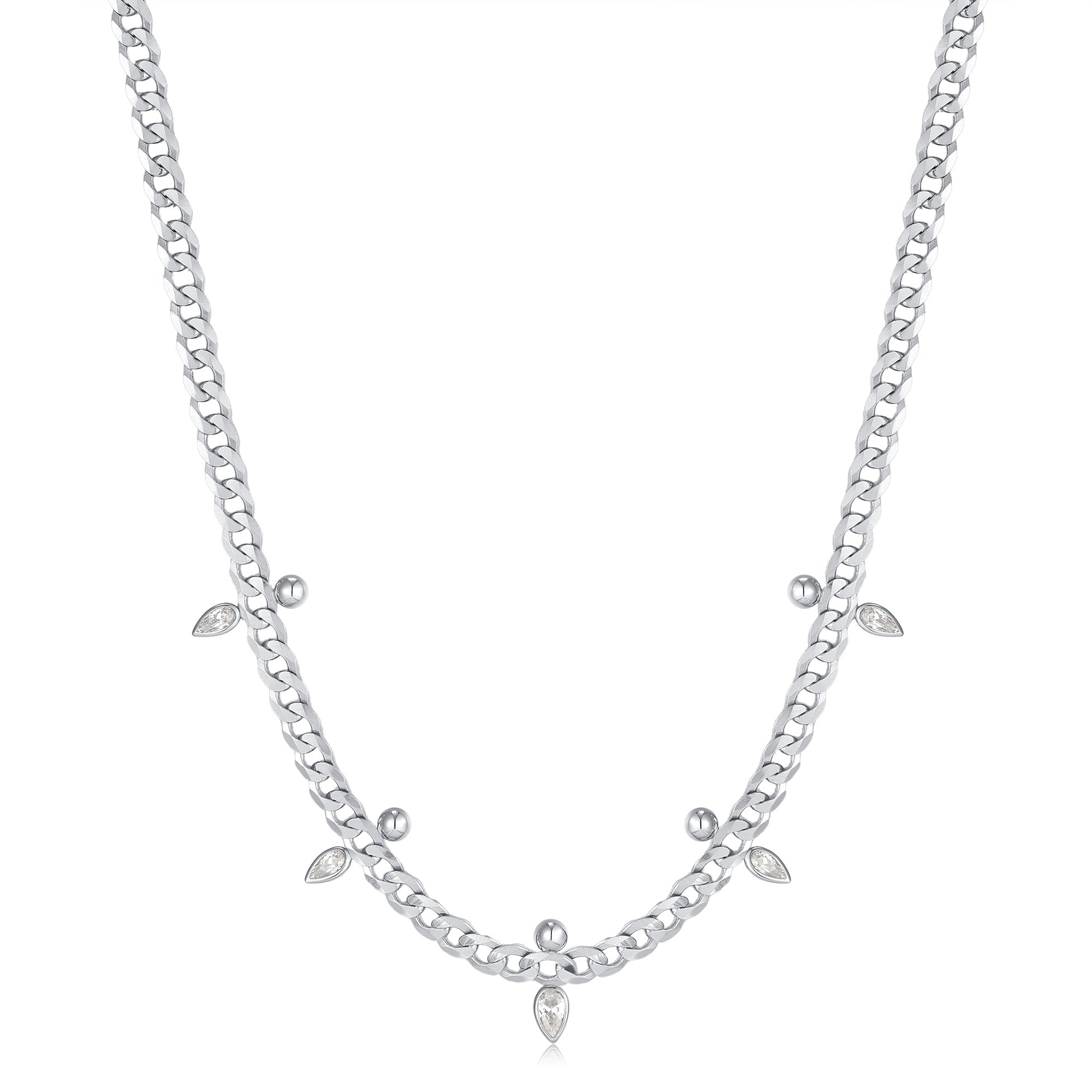Ania Haie Sparkle Drop Pendant Chunky Chain Necklace main image 0
