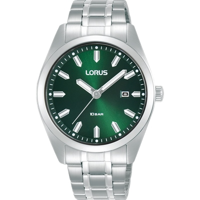 Lorus Stainless Steel Gents Green Dial Watch RH975PX-9
