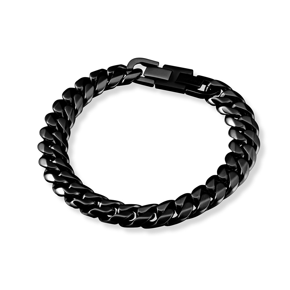 Stainless Steel 12mm Cuban Link Bracelet - Main Image
