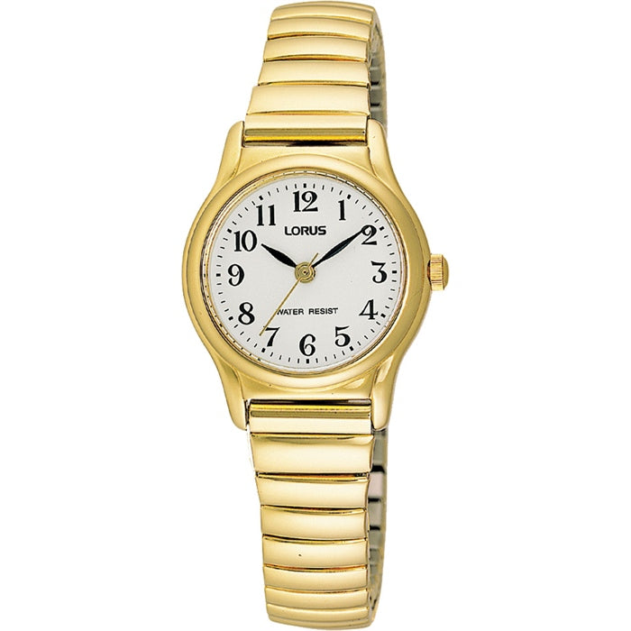 Lorus RG250AX-9 Ladies Gold Stainless Steel Watch Expanding Band