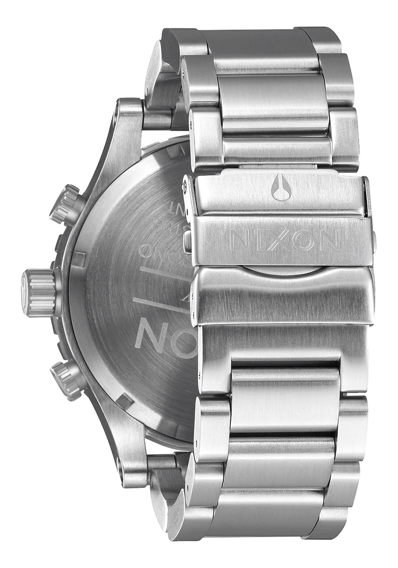 NIXON 51-30 Chrono Silver/ Navy Sunray Dial Gents Watch A083-5091-00