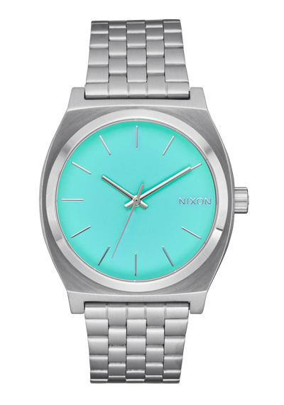 NIXON Time Teller Stainless with Turquoise Dial A045-2084