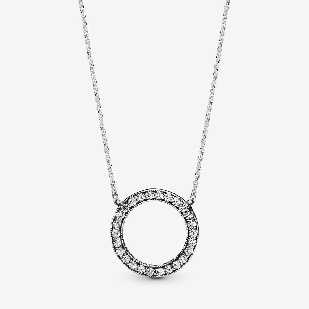 Pandora circle of sparkle necklace gold Clearance
