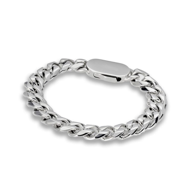 Stainless Steel 10mm Cuban Link Bracelet S 72.00