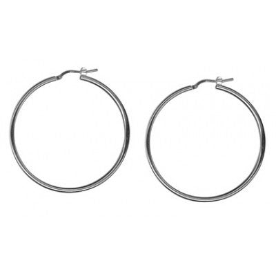 Extra large silver hoops 40mm
