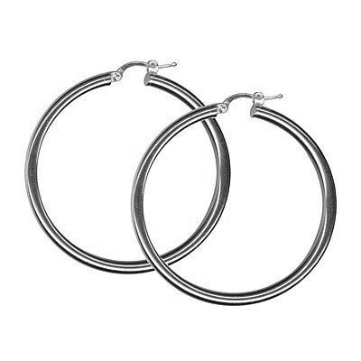 Thick extra large Sterling Silver hoops