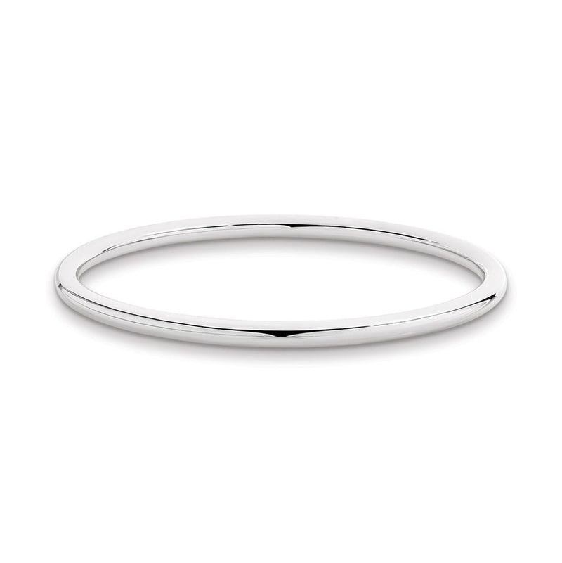 Sterling Silver Solid Round Golf Bangle G4RD64