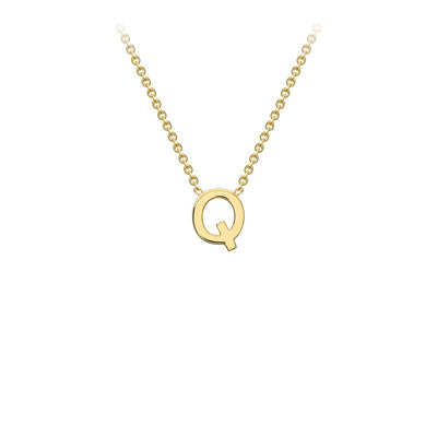 9K Yellow Gold 'Q' Initial Adjustable Necklace 38cm/43cm  Australia