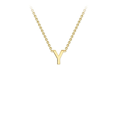 9K Yellow Gold 'Y' Initial Adjustable Necklace 38cm/43cm  Australia