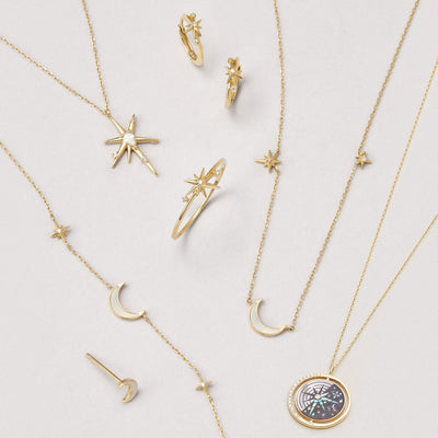 Ania Haie 14kt Gold Diamond Star Pendant Necklace