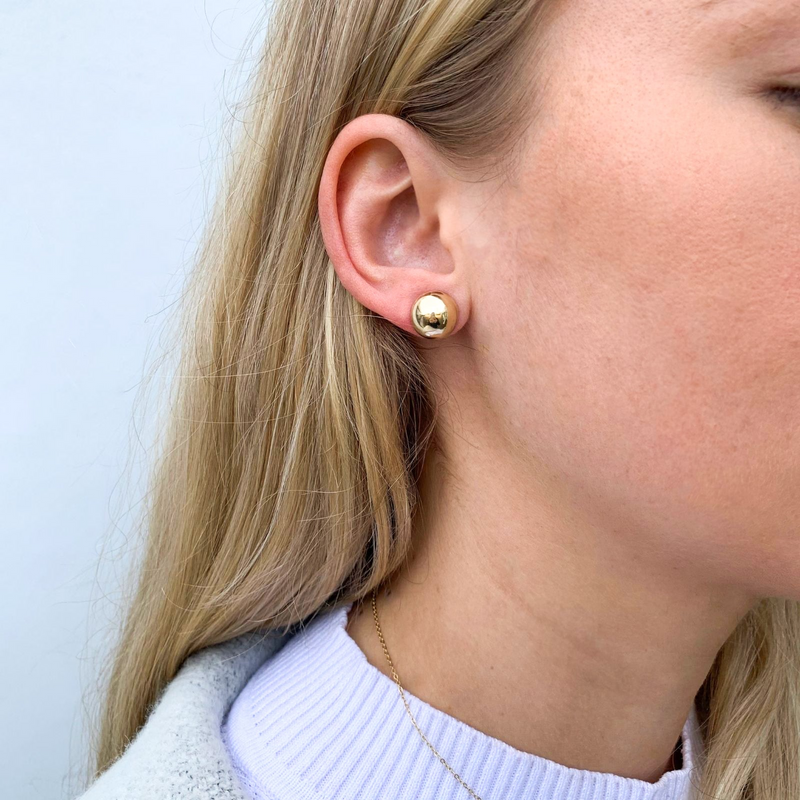 12mm silver ball deals earrings