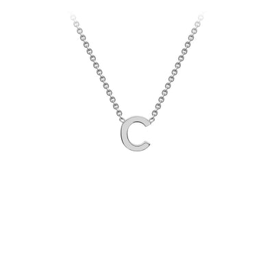 9K White Gold 'C' Initial Adjustable Necklace 38cm/43cm  Australia