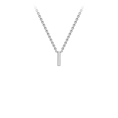 9K White Gold 'I' Initial Adjustable Necklace 38cm/43cm  Australia