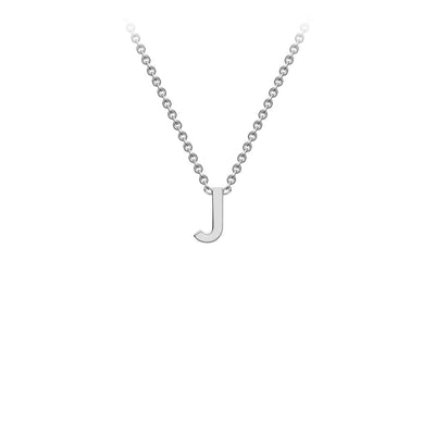 9K White Gold 'J' Initial Adjustable Necklace 38cm/43cm  Australia