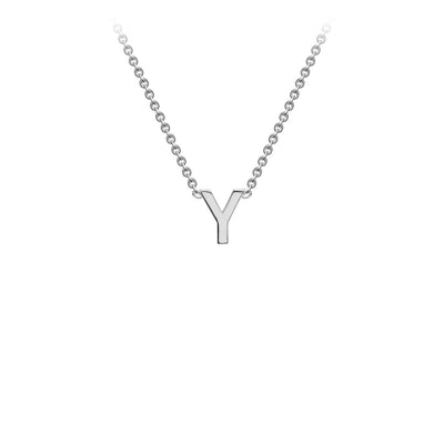 9K White Gold 'Y' Initial Adjustable Necklace 38cm/43cm  Australia