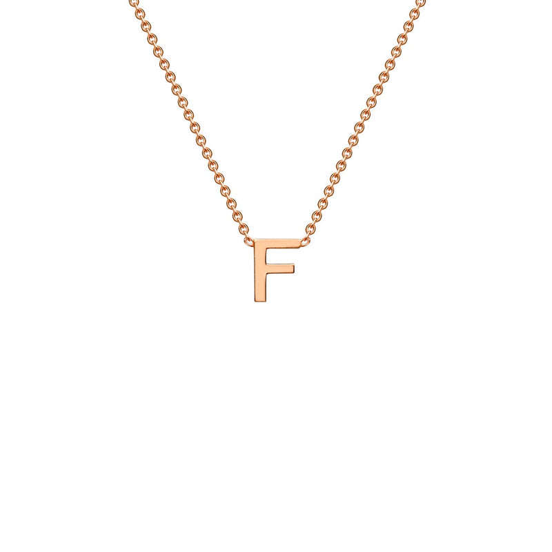 "F" Rose Gold Initial Necklace