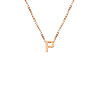 "P" Rose Gold Initial Necklace