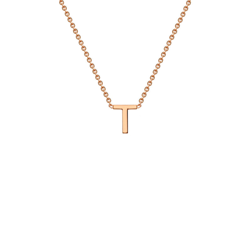 "T" Rose Gold Initial Necklace