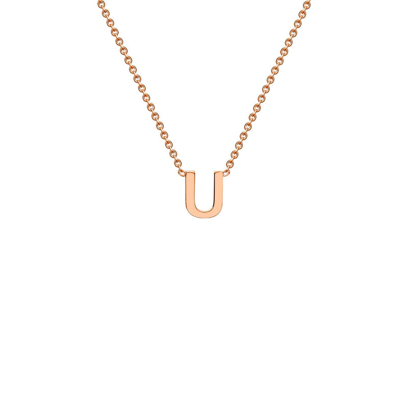 "U" Rose Gold Initial Necklace