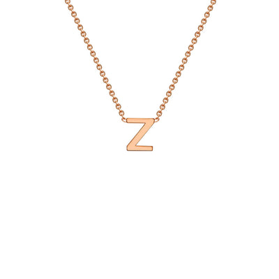 "Z" Rose Gold Initial Necklace