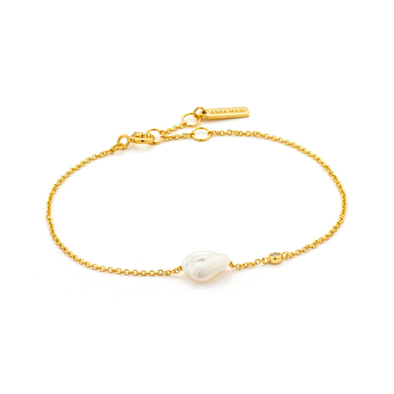 Ania Haie Pearl Bracelet Gold