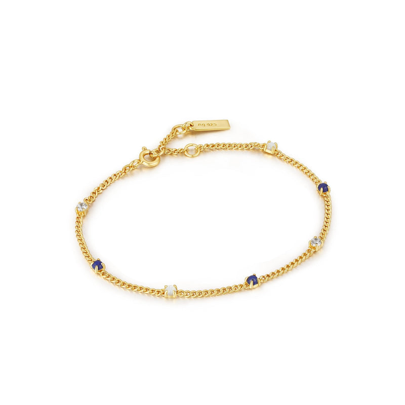 Ania Haie Gold Lapis Chain Bracelet