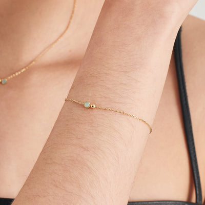 Ania Haie Gold Orb Amazonite Chain Bracelet