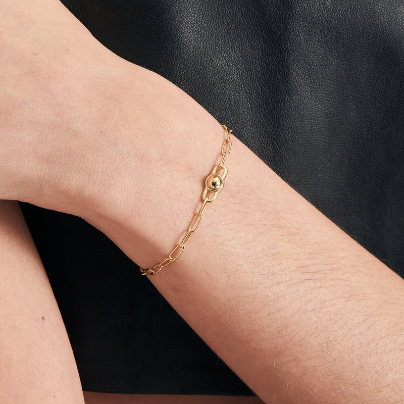 Ania Haie Gold Orb Link Chunky Chain Bracelet