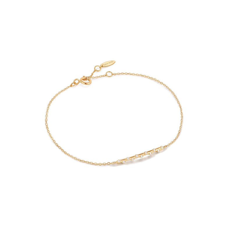 Ania Haie 14kt Gold Stargazer Natural Diamond Bar Bracelet