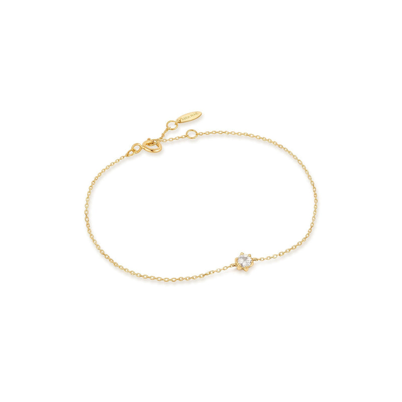 Ania Haie 14kt Gold White Sapphire Bracelet