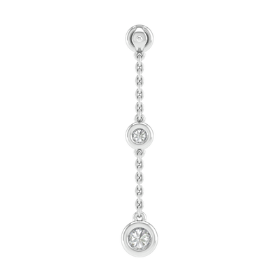 Diamond Chain Earrings with 0.25ct Diamonds in 9K White Gold