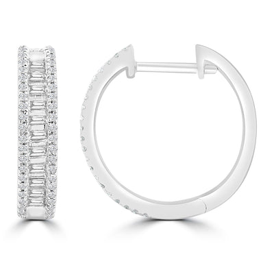 0.30ct HI I1 Diamond Earrings in 9K White Gold