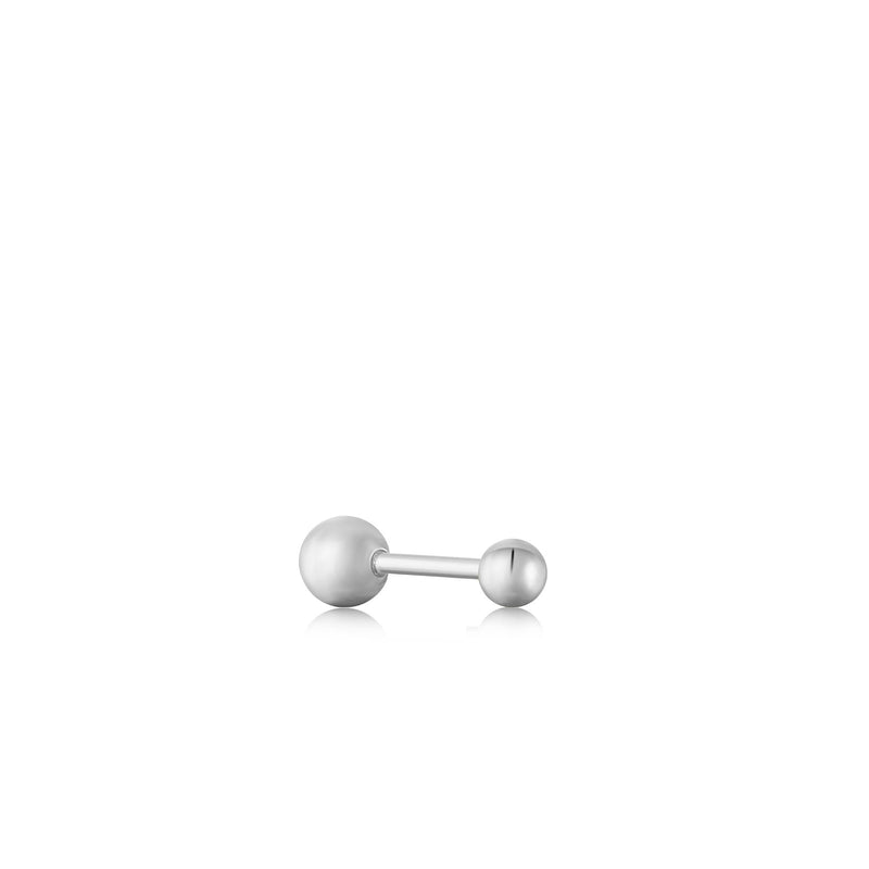Ania Haie Mini Sphere Barbell Silver Single Earring