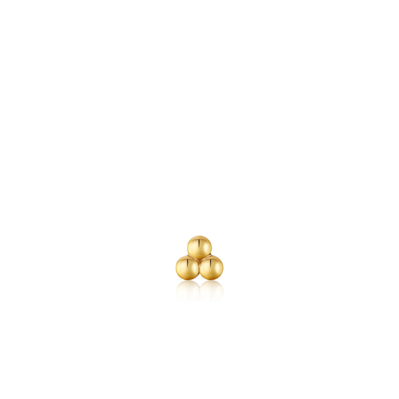 Ania Haie Gold Triple Barbell Single Earring
