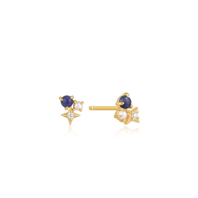Ania Haie Gold Lapis Star Stud Earrings
