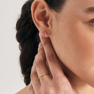 Ania Haie Gold Orb Sparkle Stud Earrings
