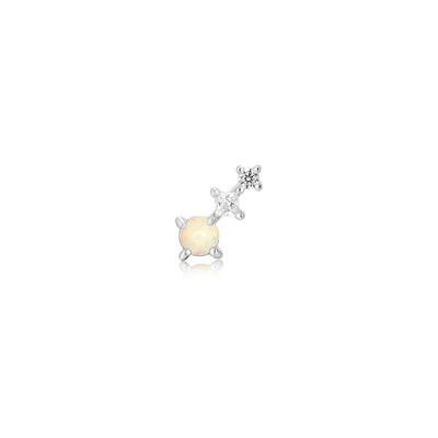 Ania Haie Silver Kyoto Opal Climber Barbell Single Earring