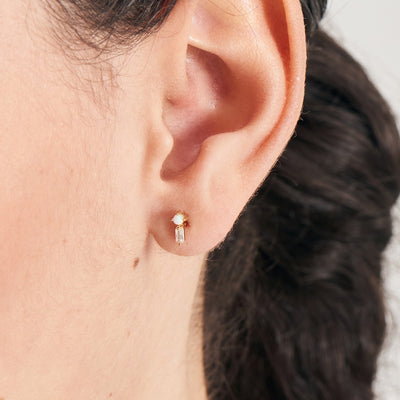 Ania Haie Gold Kyoto Opal Sparkle Barbell Single Earring