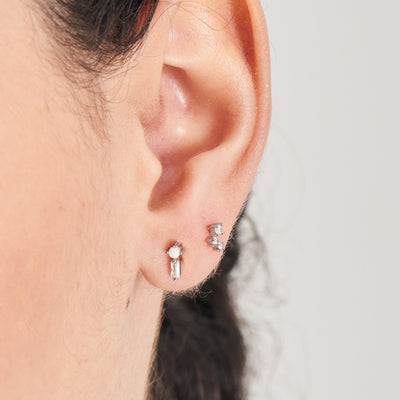 Ania Haie Silver Kyoto Opal Sparkle Barbell Single Earring