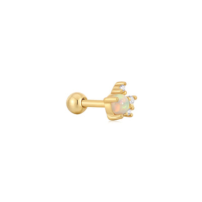 Ania Haie Gold Kyoto Opal Sparkle Crown Barbell Single Earring
