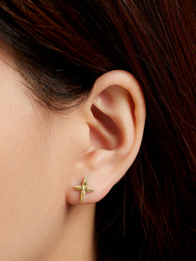 Ania Haie Gold Cross Stud Earrings