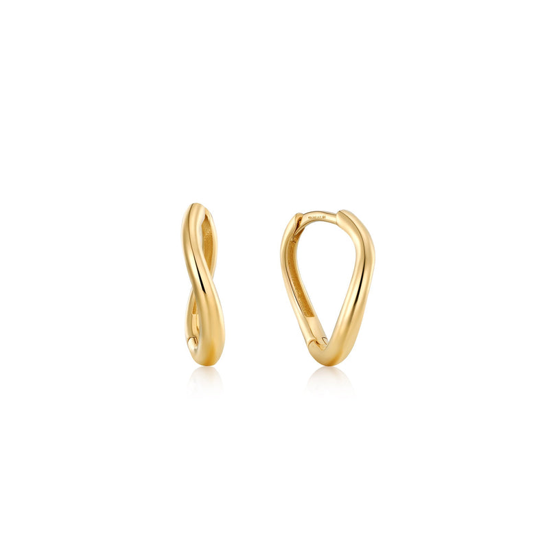Ania Haie 14kt Gold Magma Huggie Hoop Earrings