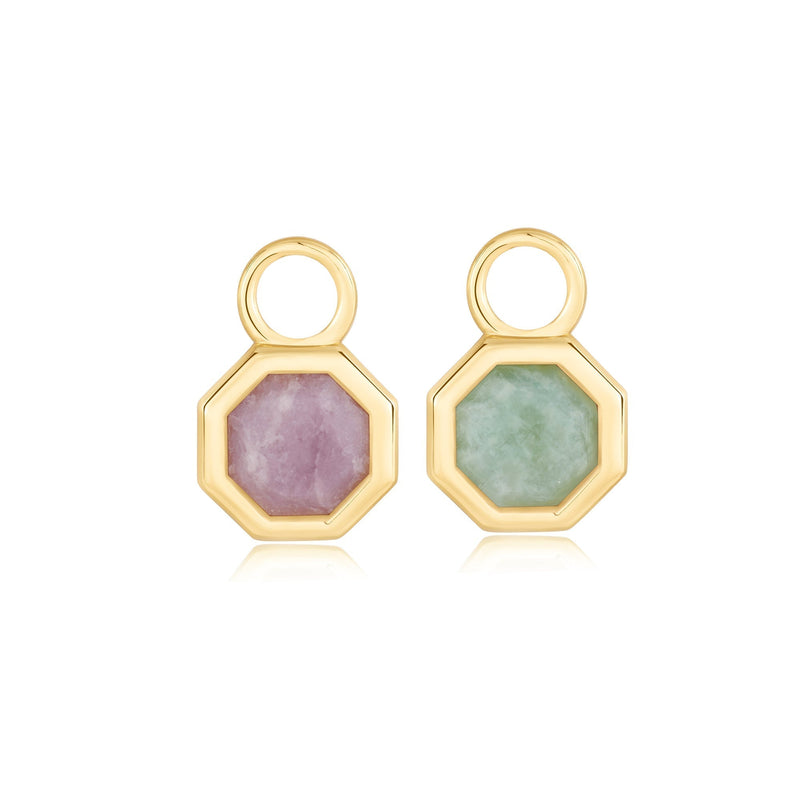 Ania Haie Gold Octagon Gemstone Earring Charm