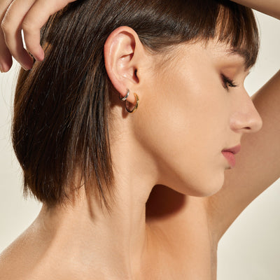 Ania Haie Gold Star Huggie Hoop Earrings