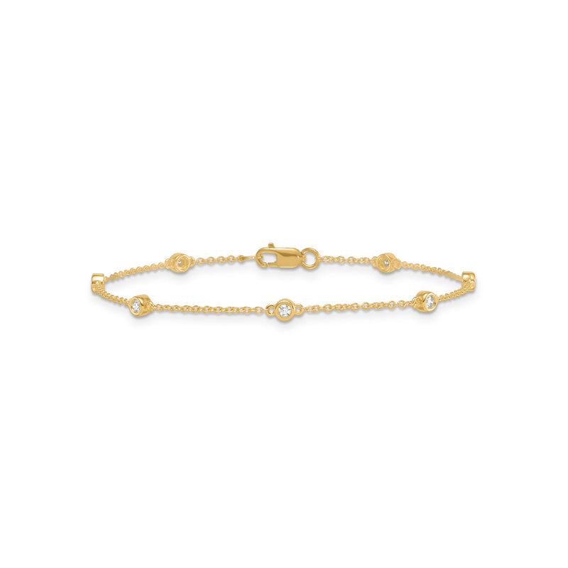 0.15ct Lab Grown Diamond Bracelet in 9K Yellow Gold