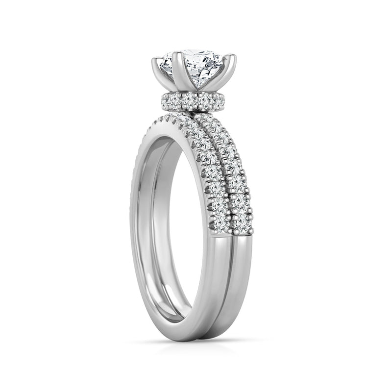 1.50ct Lab Grown Diamond Ring Set in 18K White Gold