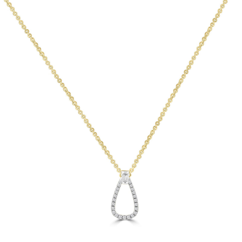 Diamond Necklace with 0.10ct Diamonds in 9K Yellow Gold