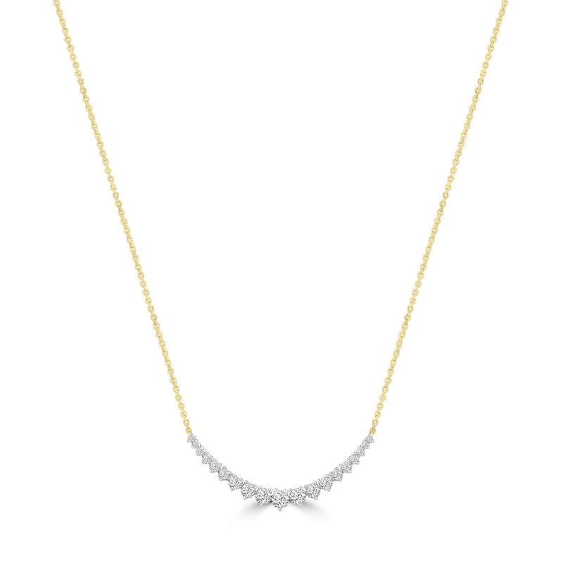 Diamond Necklace with 0.50ct Diamonds in 9K Yellow Gold